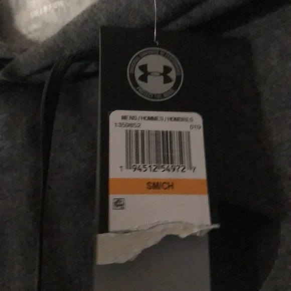 UNDER ARMOUR GREY HOODIE SMALL - Picture 3 of 3